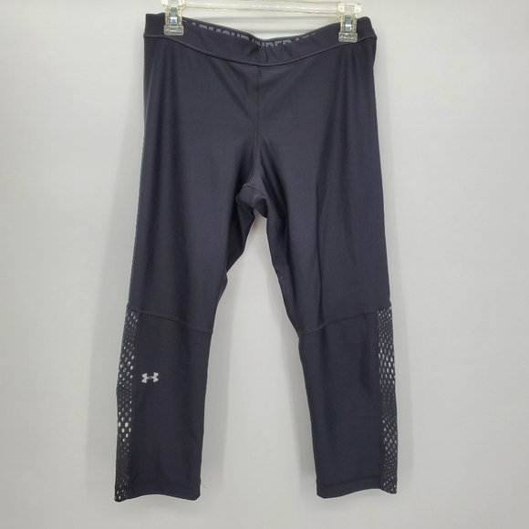 Under Armour compression heat gear crop leggings women's size large - Picture 1 of 6